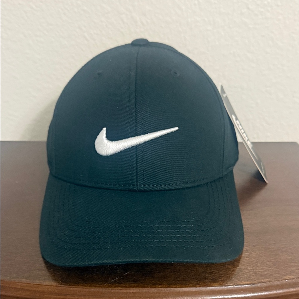 Nike Classic Black Cap with White Swoosh Logo. NEW WITH TAGS!!!